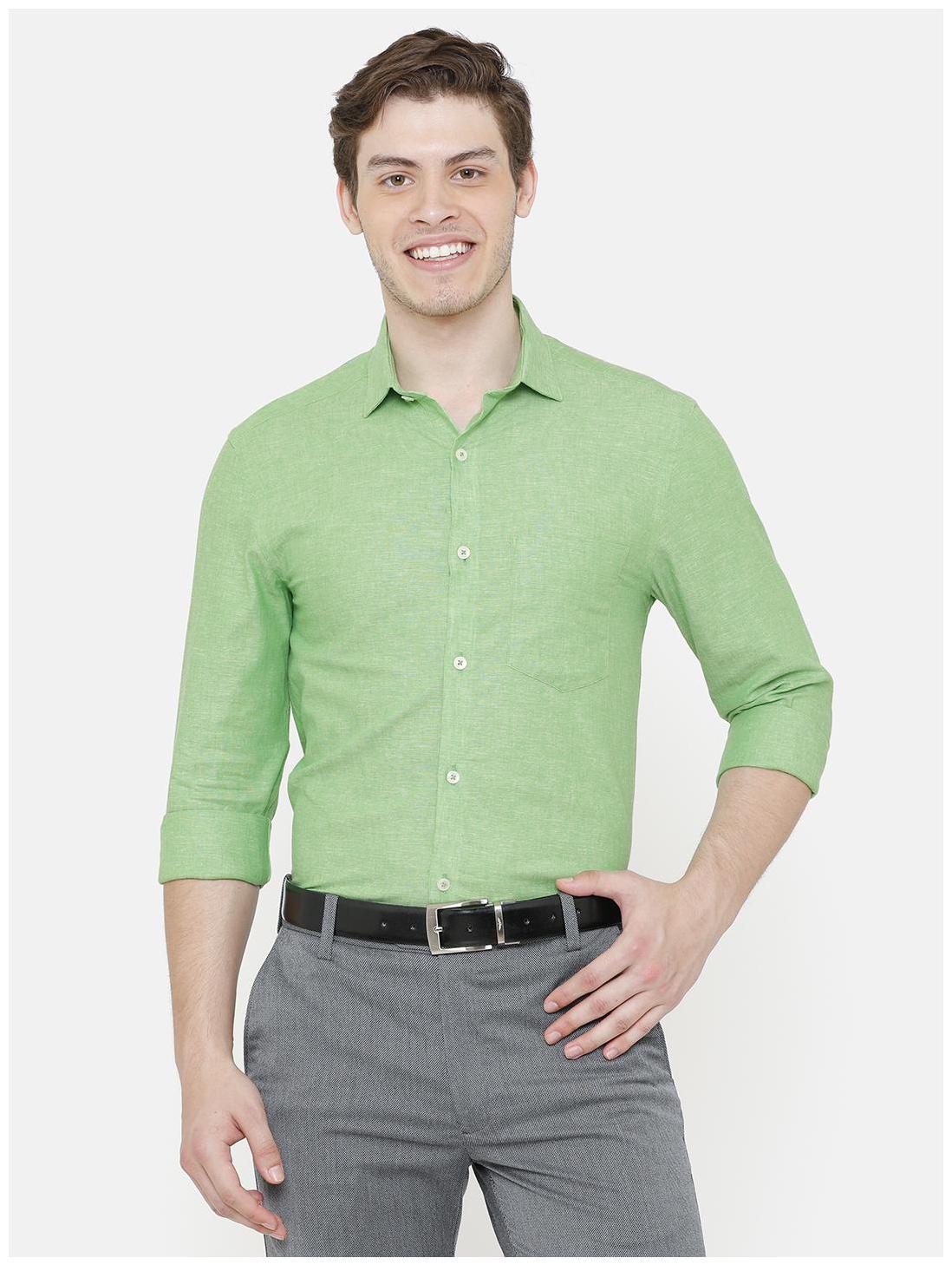 

Linen Club Men Regular fit Formal Shirt - Green