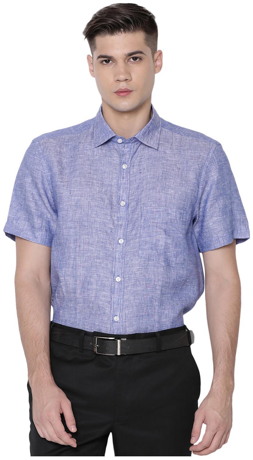 

Linen Club Men Regular fit Formal Shirt - Blue