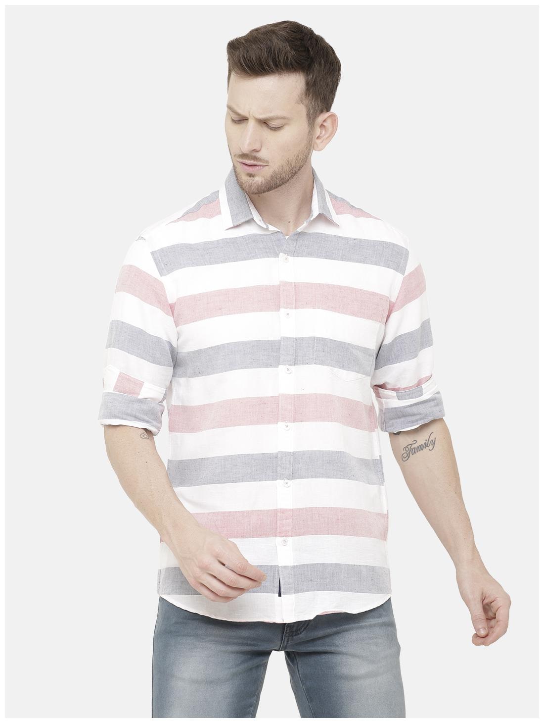 

Linen Club Men Multi Vertical Stripes Regular Fit Casual Shirt