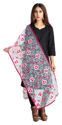 

Lionize Women s Net Multi Colour Dupatta (White)