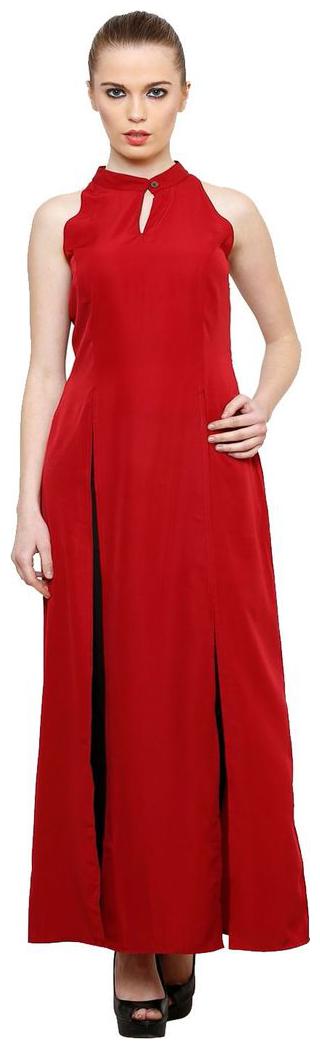 

LIQVID Red Floral A-line dress