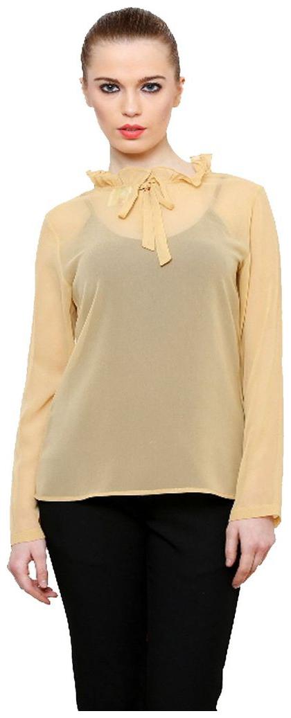 

LIQVID Women Solid Regular top - Beige