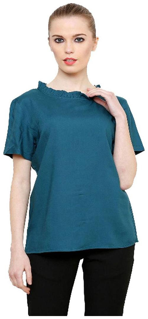 

LIQVID Women Printed A-line top - Green