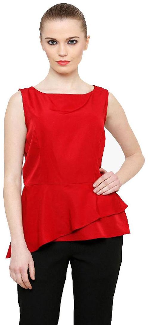 

LIQVID Women Solid Regular top - Red