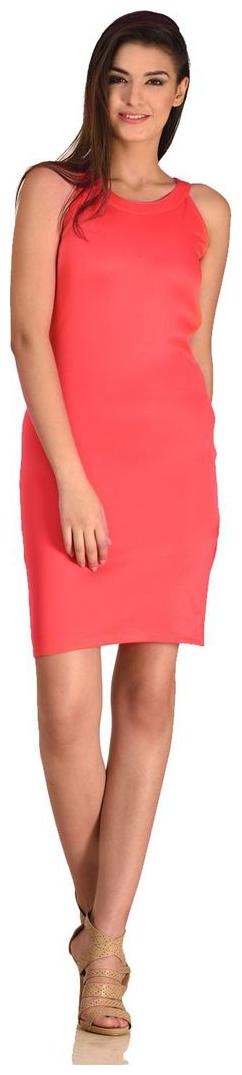 

LIQVID Pink Solid Bodycon dress