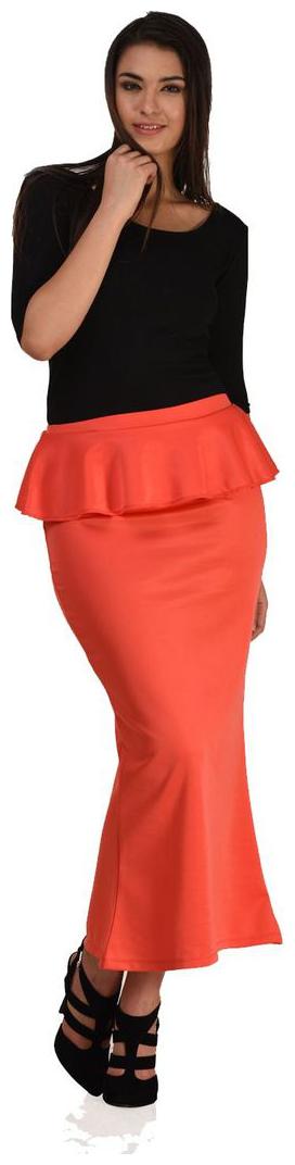 

LIQVID Solid A-line skirt Maxi Skirt - Pink