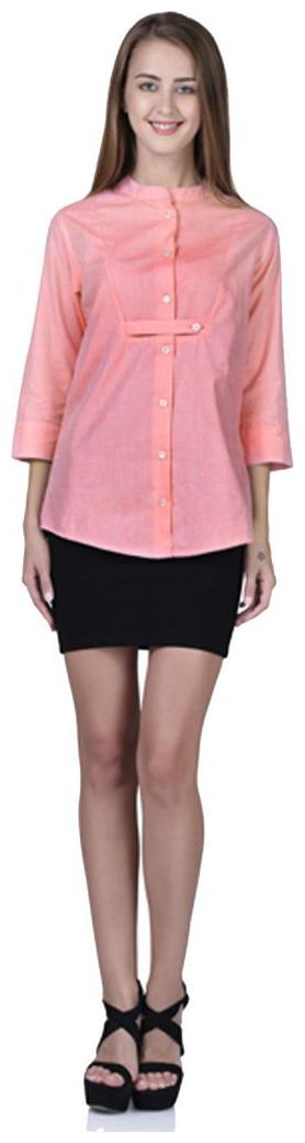 

LIQVID Women Pink Solid Regular Fit Shirt