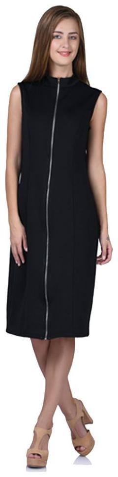 

LIQVID Black Printed A-line dress