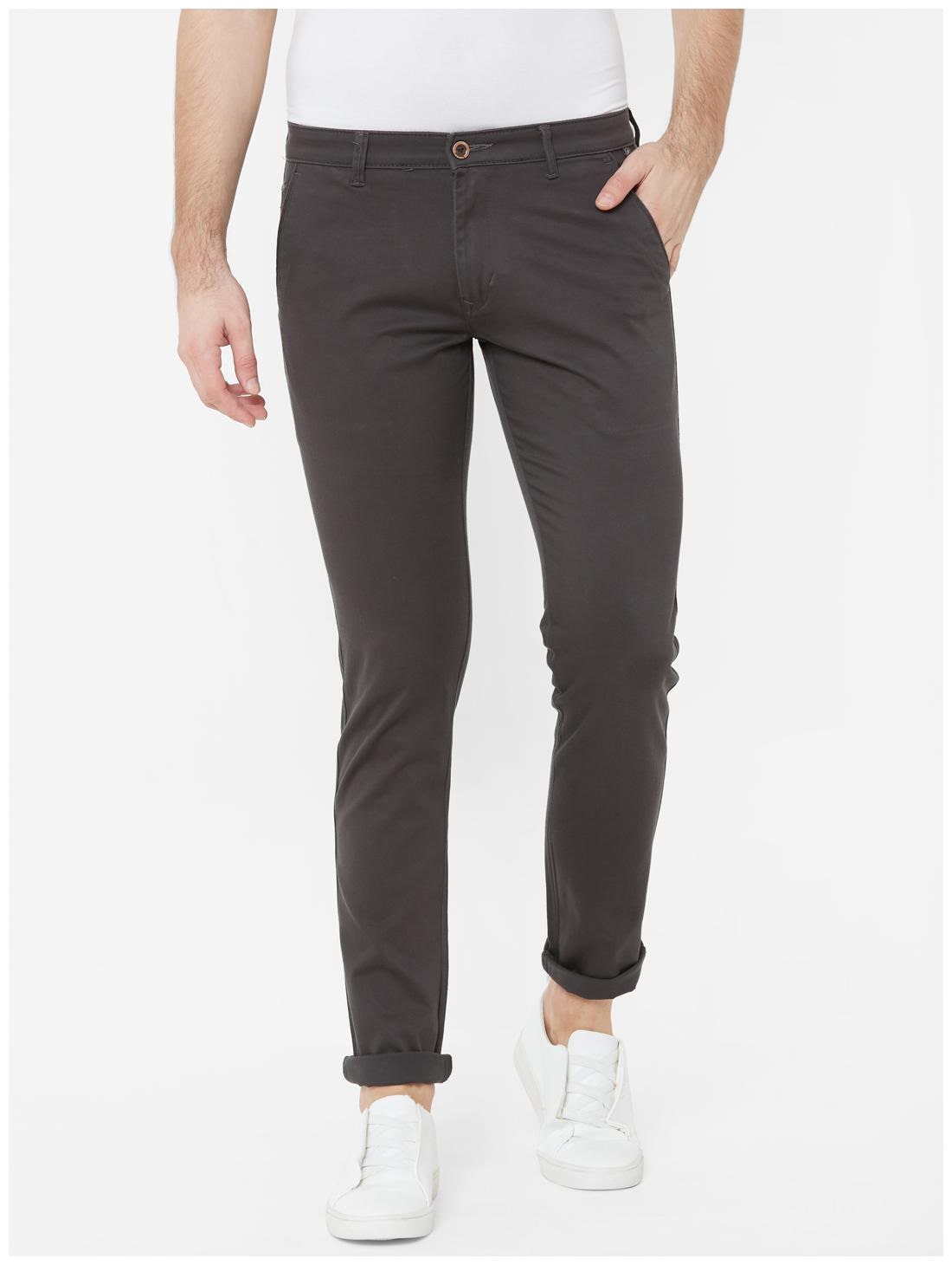 

Livewire Men Grey Solid Slim fit Regular trousers