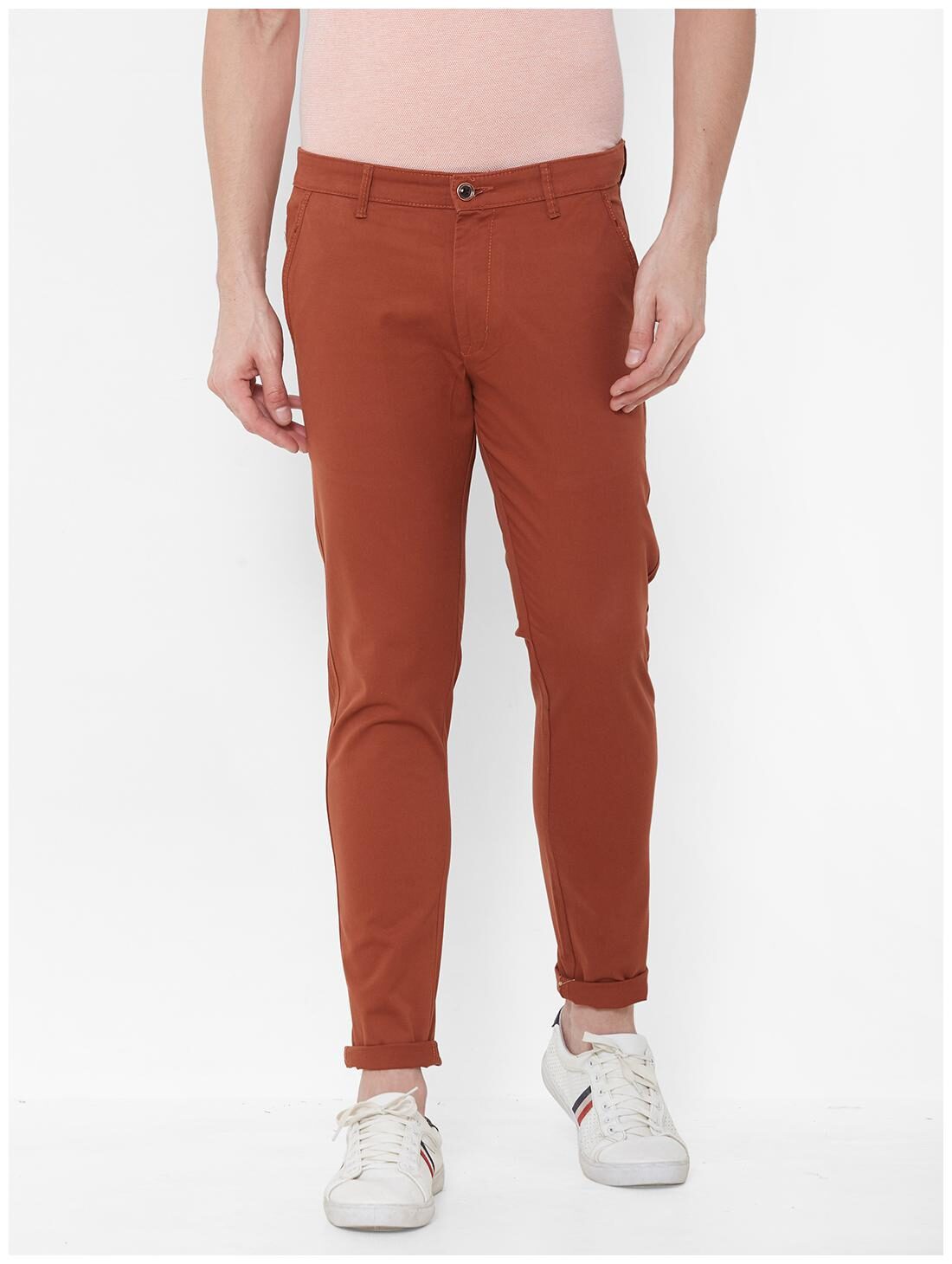 

Livewire Men Red Solid Slim fit Regular trousers