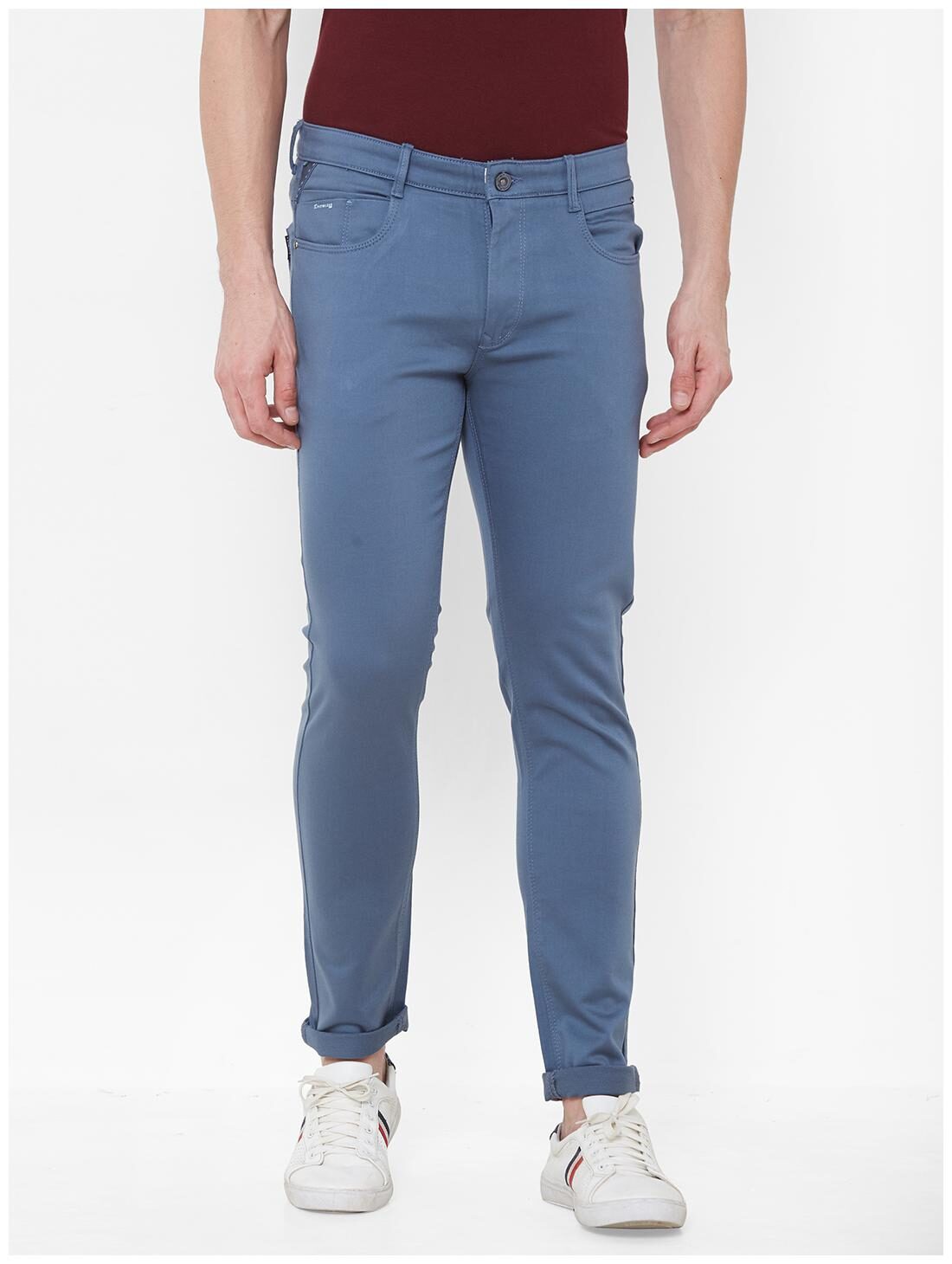 

Livewire Men Blue Solid Slim fit Regular trousers