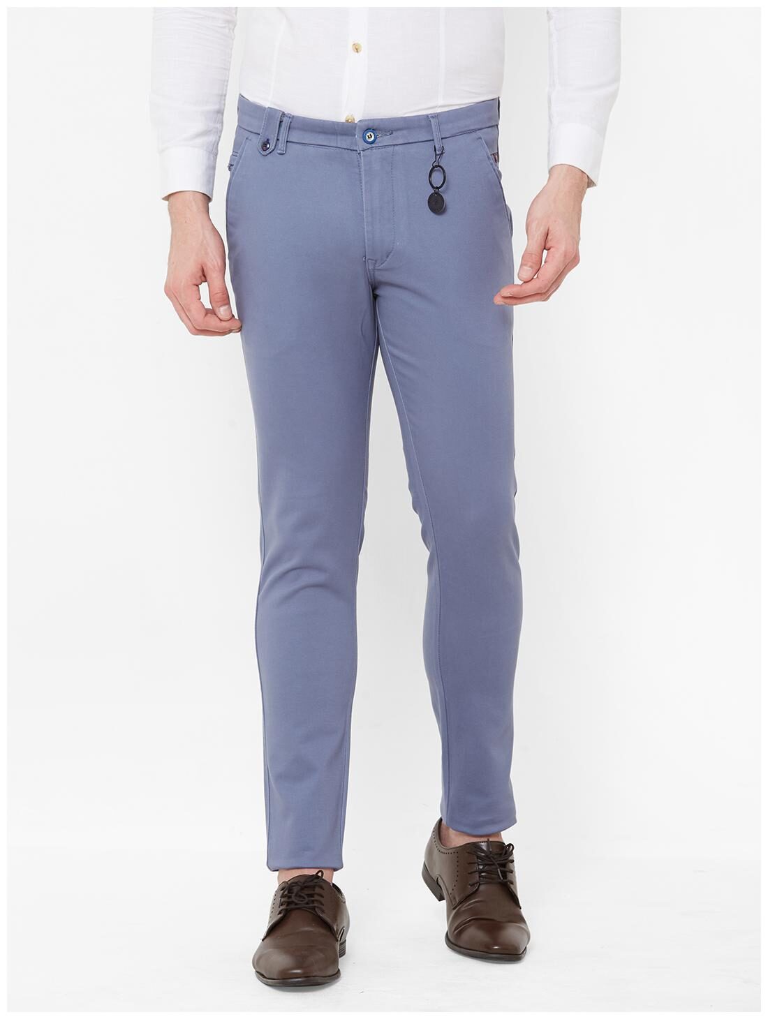 

Livewire Men Blue Solid Slim fit Regular trousers
