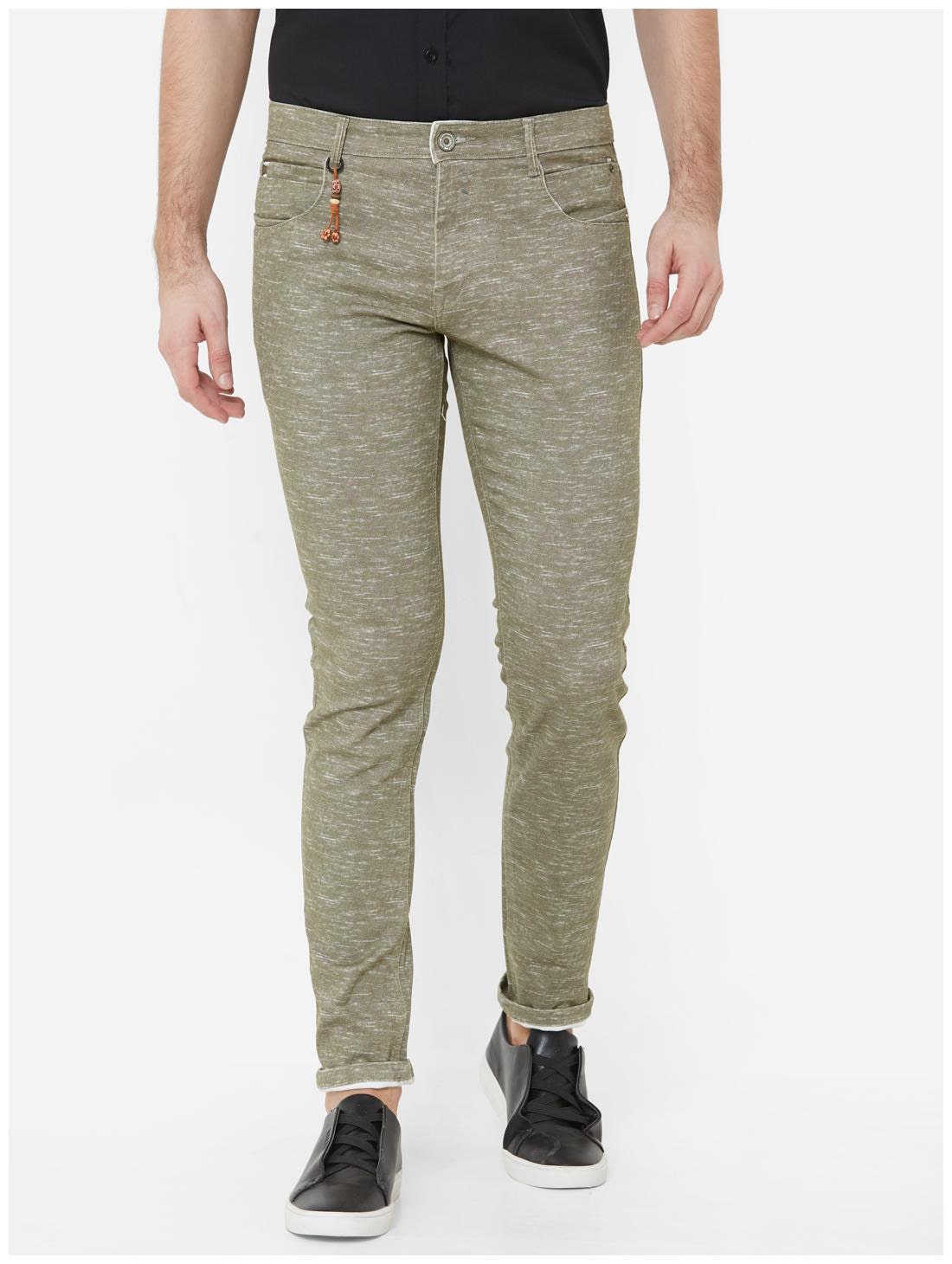 

Livewire Men Green Solid Slim fit Regular trousers