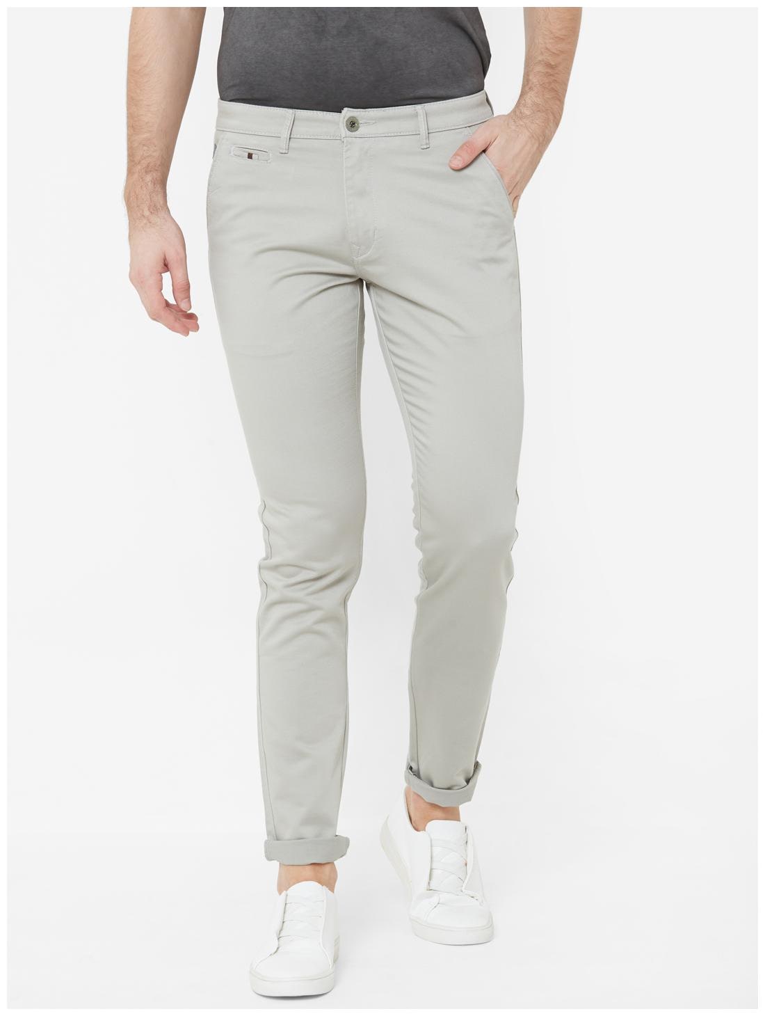 

Livewire Men Grey Solid Slim fit Regular trousers
