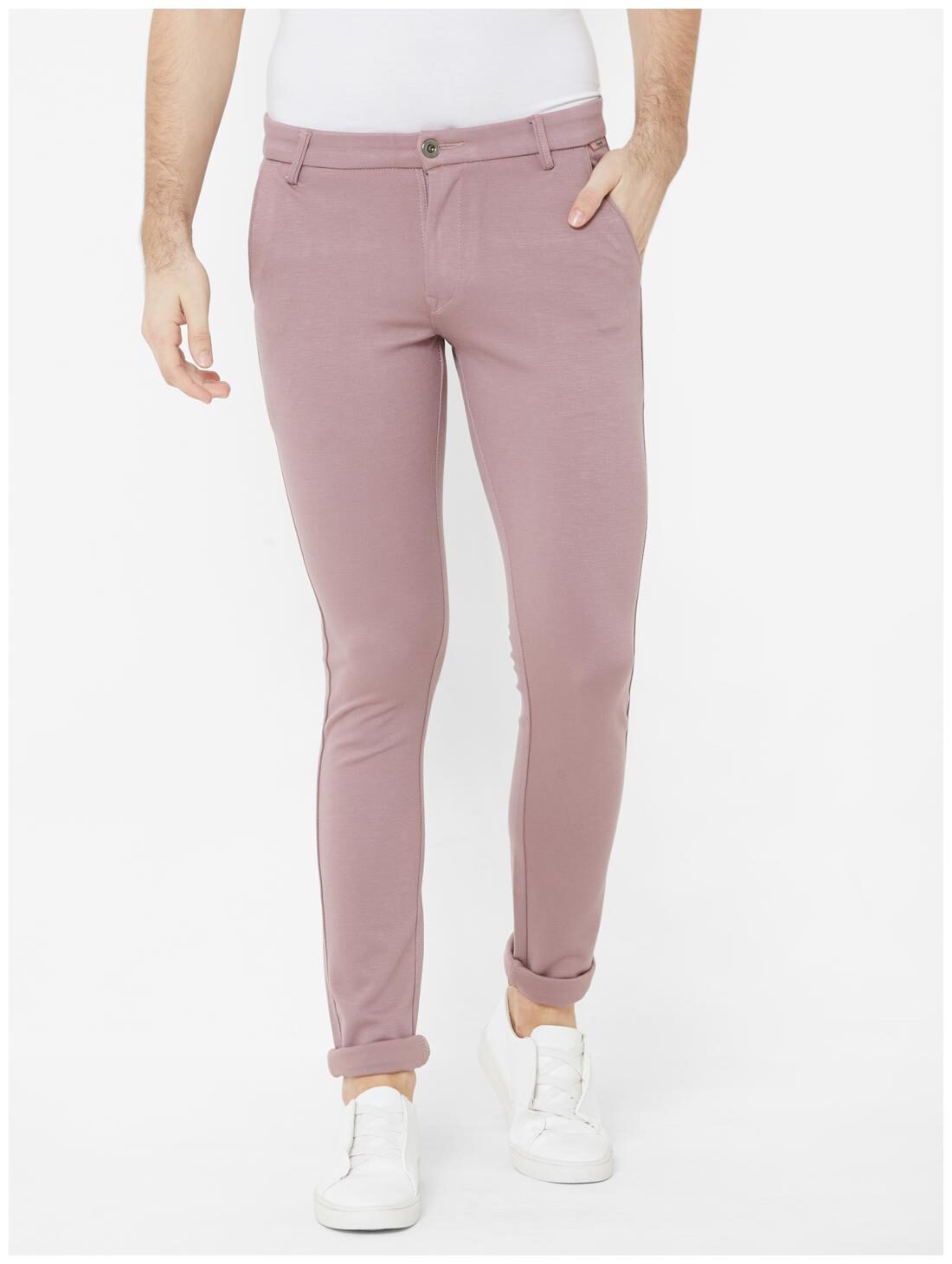 

Livewire Men Pink Solid Slim fit Regular trousers