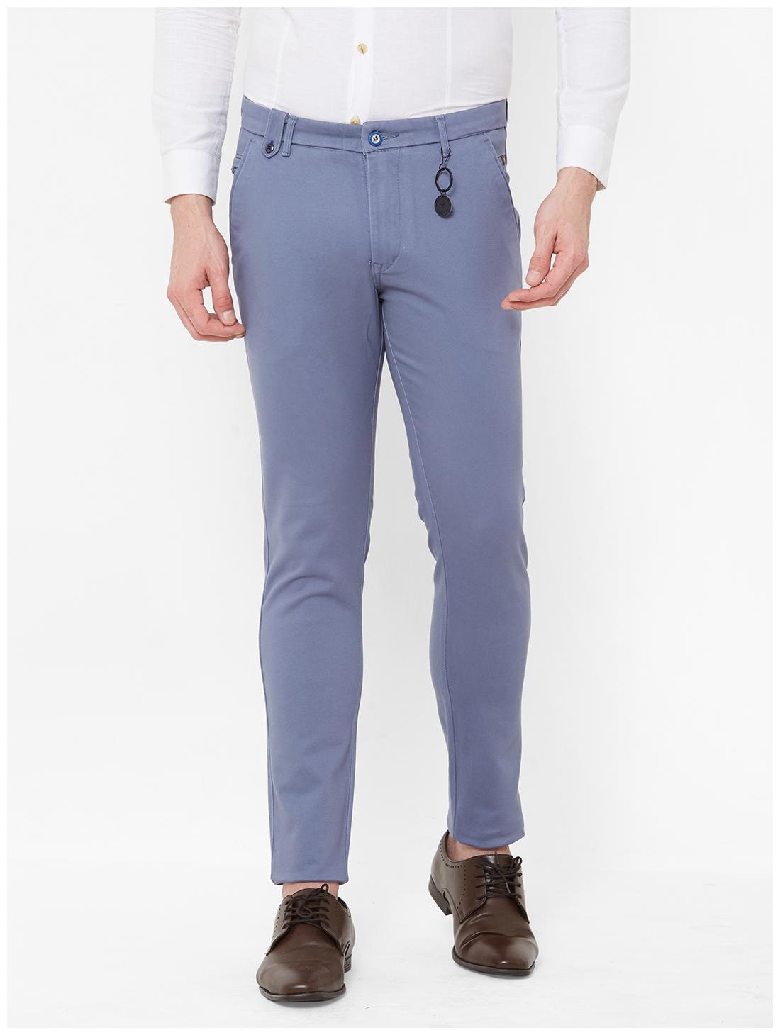 

Livewire Men Blue Solid Slim fit Regular trousers