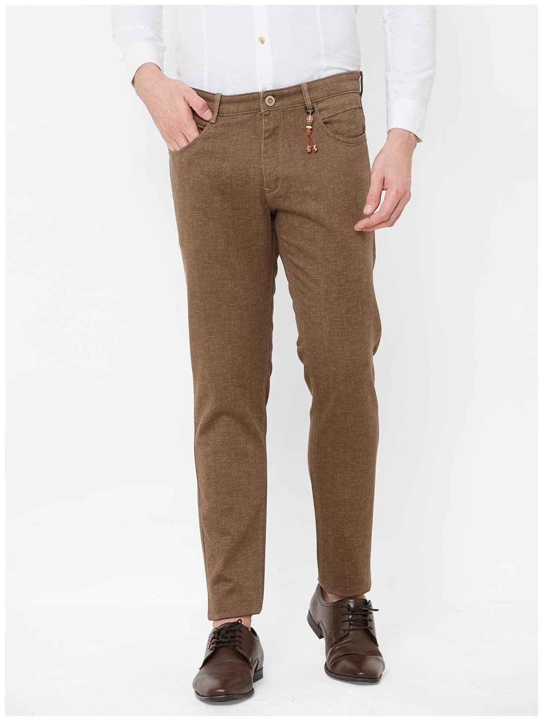 

Livewire Men Brown Solid Slim fit Regular trousers