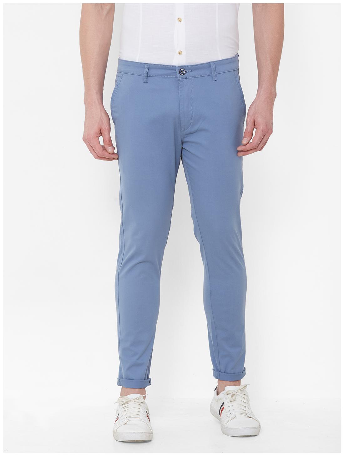 

Livewire Men Blue Solid Slim fit Regular trousers