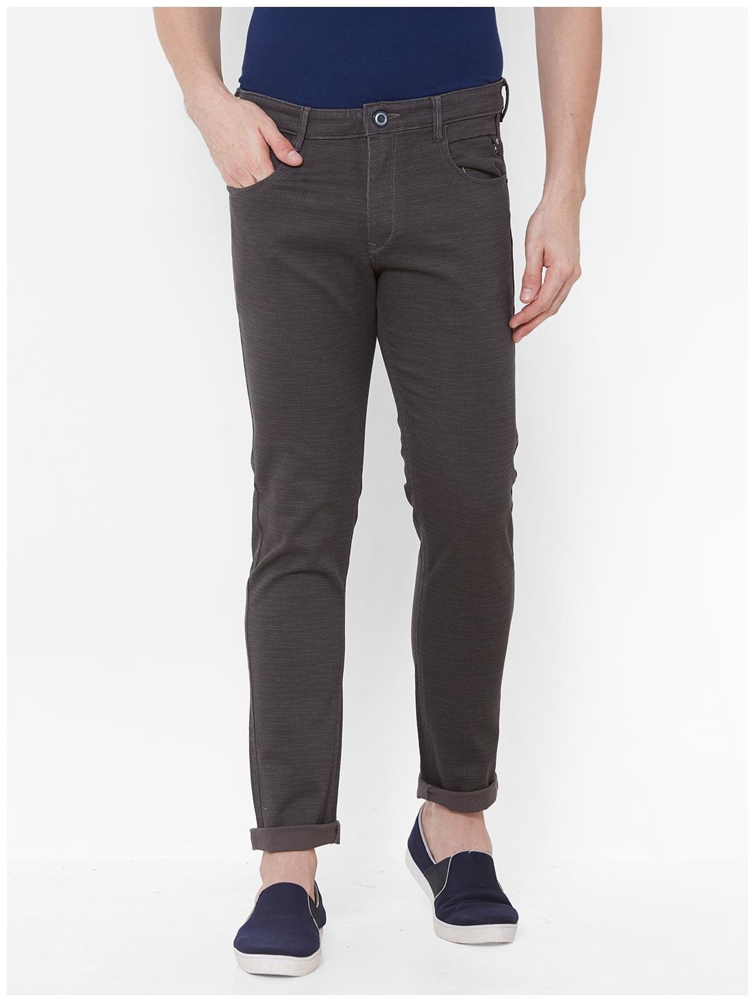 

Livewire Men Grey Solid Slim fit Regular trousers