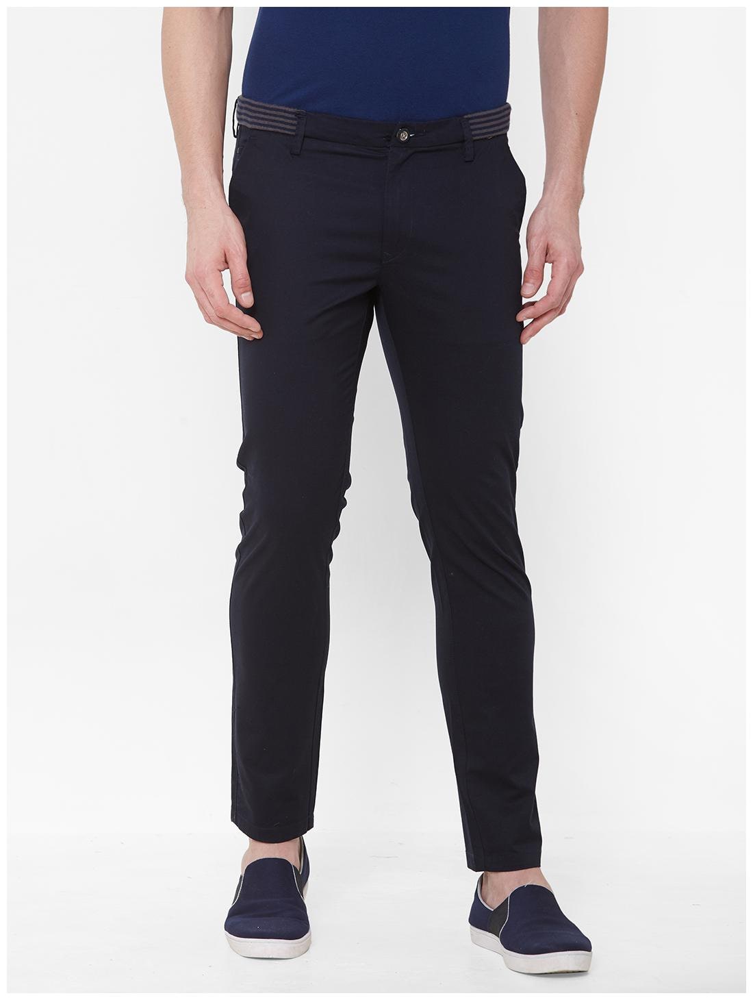 

Livewire Men Blue Solid Slim fit Regular trousers
