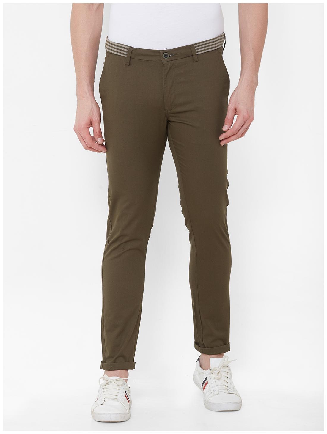 

Livewire Men Brown Solid Slim fit Regular trousers