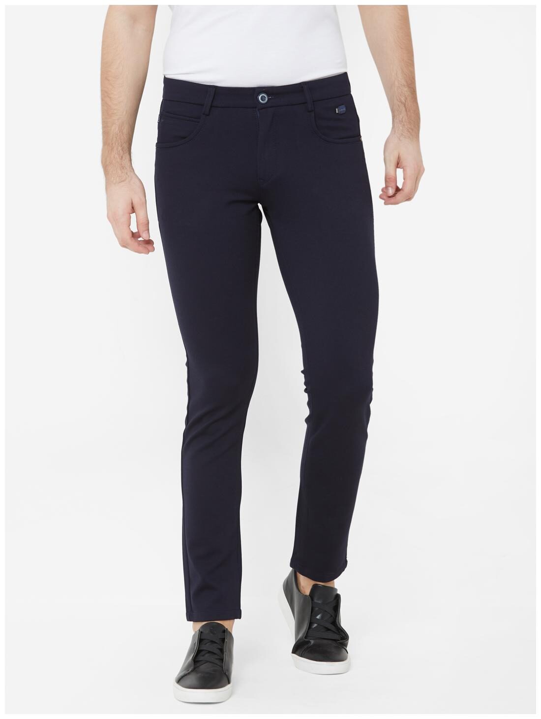 

Livewire Men Blue Solid Slim fit Regular trousers