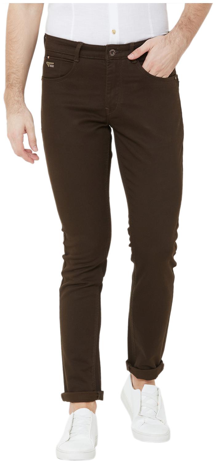 

Livewire Men Brown Solid Slim fit Regular trousers