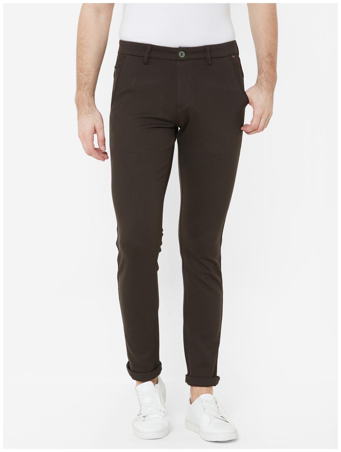 

Livewire Men Brown Solid Slim fit Regular trousers