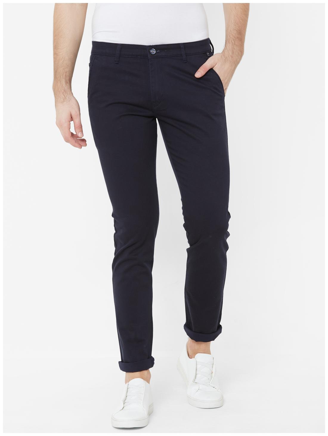 

Livewire Men Blue Solid Slim fit Regular trousers