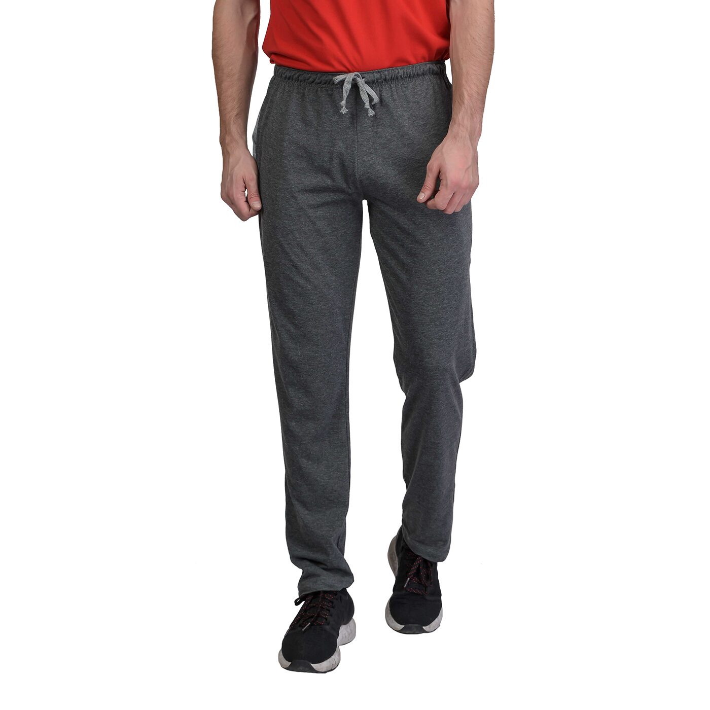 LIVFIT Men Cotton blend Track Pants - Grey