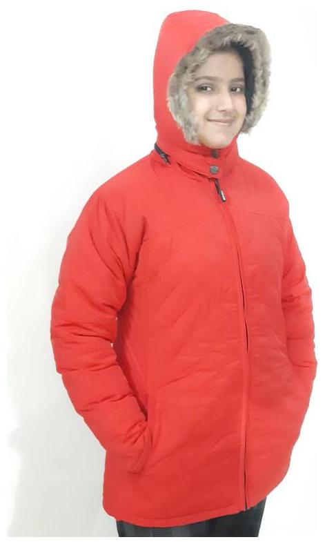 

LIVSTER Women Solid Quilted Jacket - Red Black