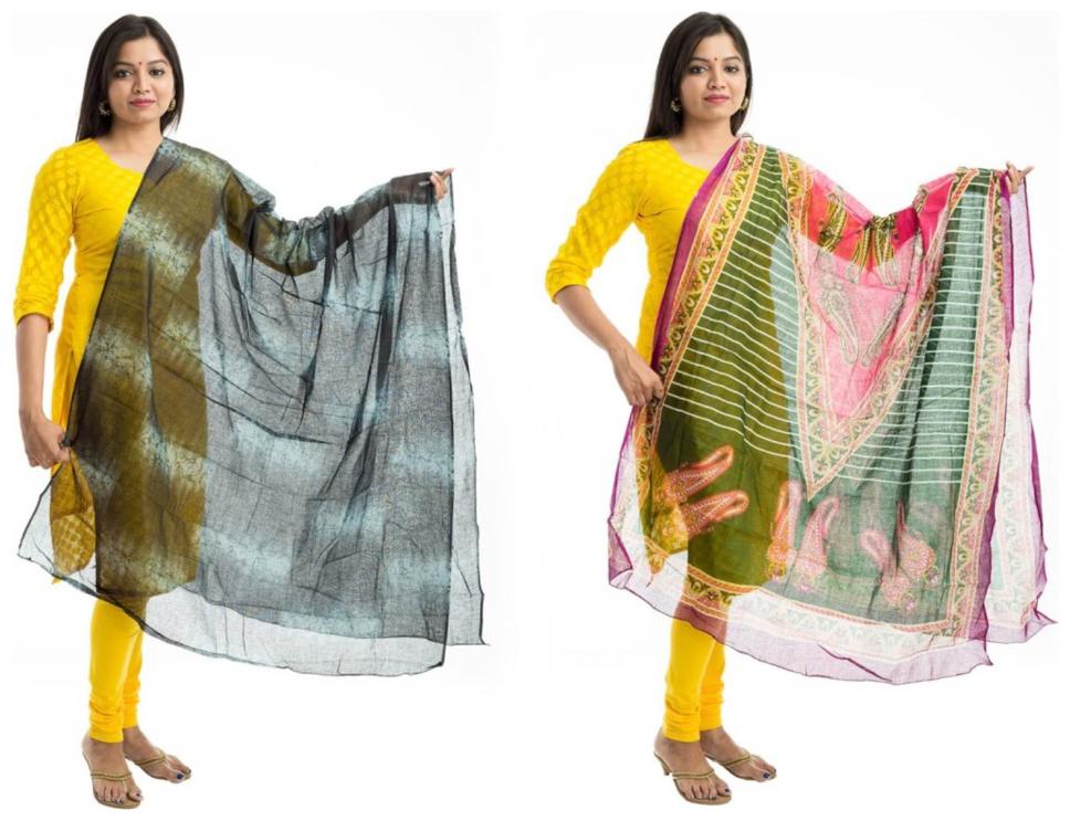 

Lodestone Cotton Printed Women s Dupatta Pack of 2