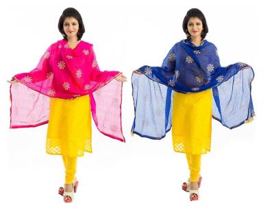 

Lodestone Jute Printed Women s Dupatta(Pack of 2)