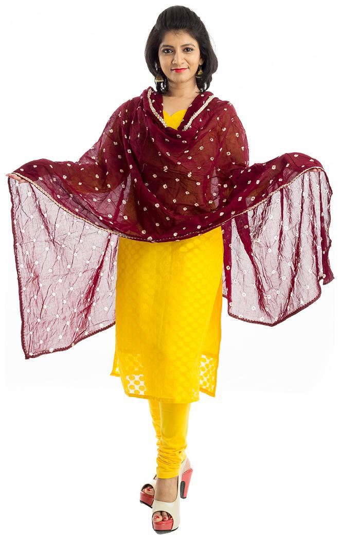

Lodestone Women s Cotton Printed Dupatta (Brown)