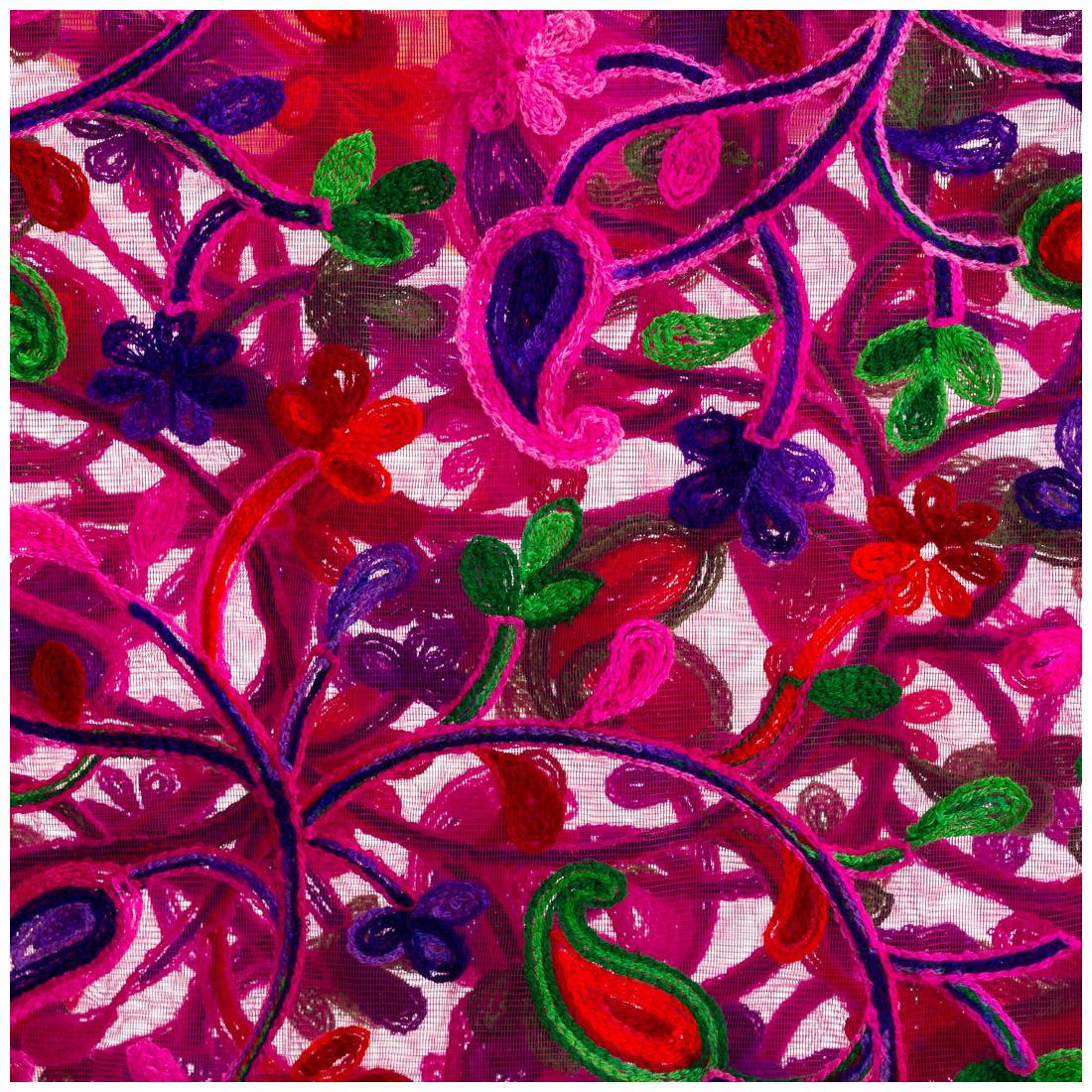 

Lodestone Women s Net Embroidered Dupatta (Multi-Coloured)
