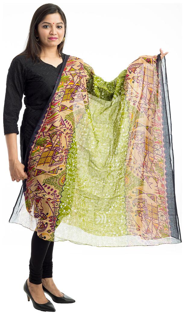 

Lodestone Women s Cotton Printed Dupatta (Multi-Coloured)