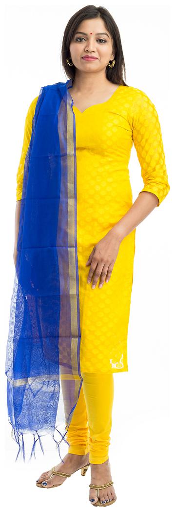 

Lodestone Women s Chanderi Solid Dupatta (Blue)