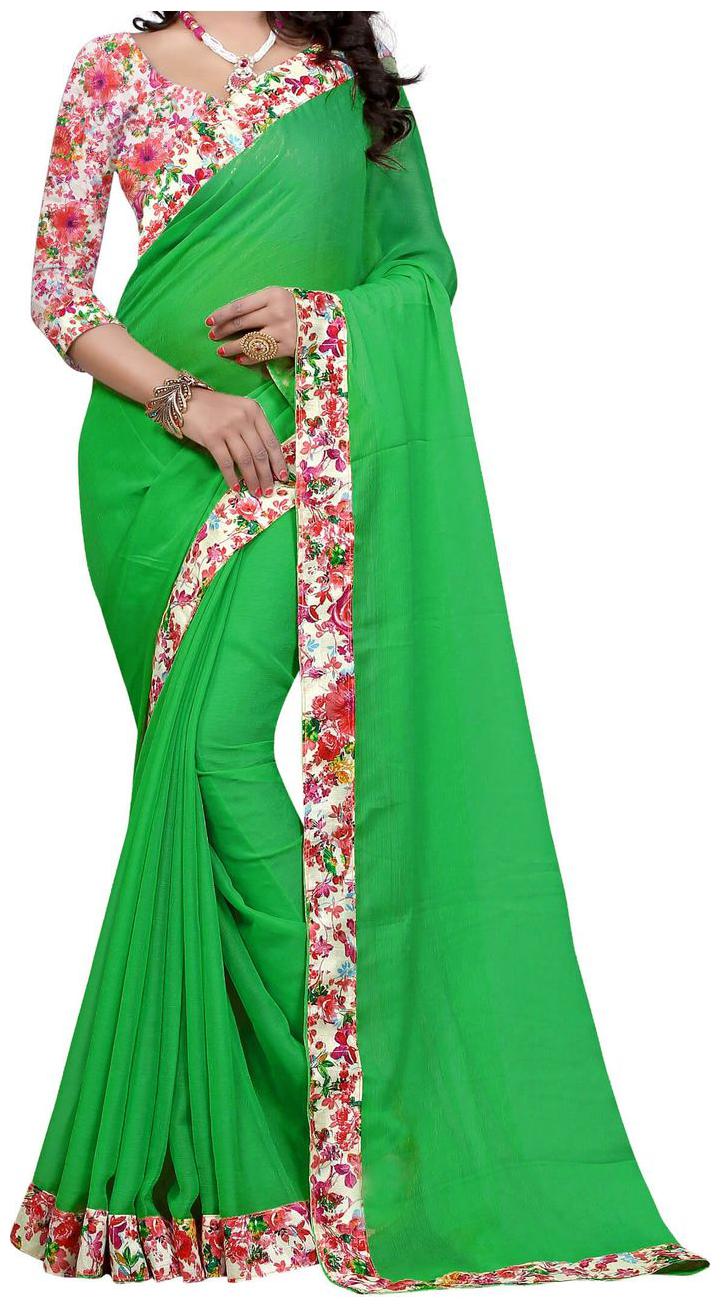 

London Beauty Women s Jacquard Green Sarees