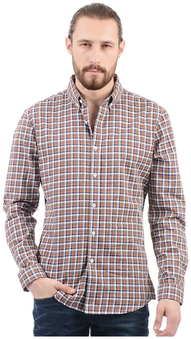 London Fog Men Multi Checked Regular Fit Casual Shirt