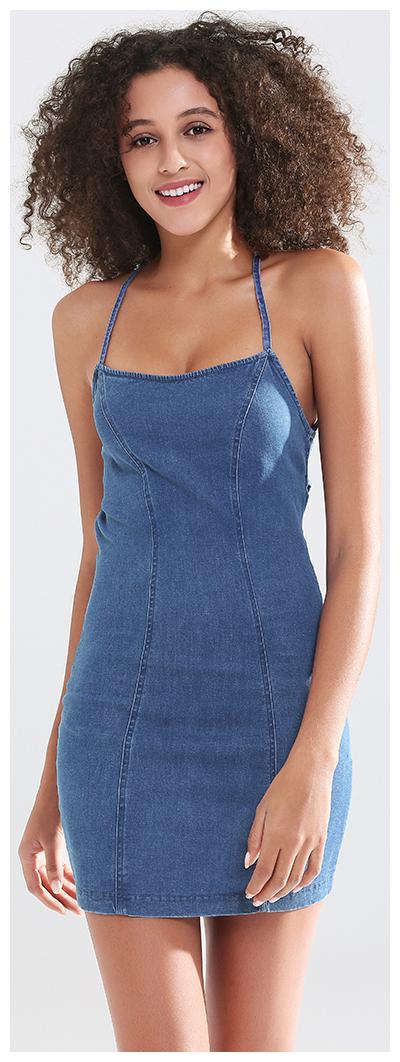 

London Rag Blue Solid Bodycon dress