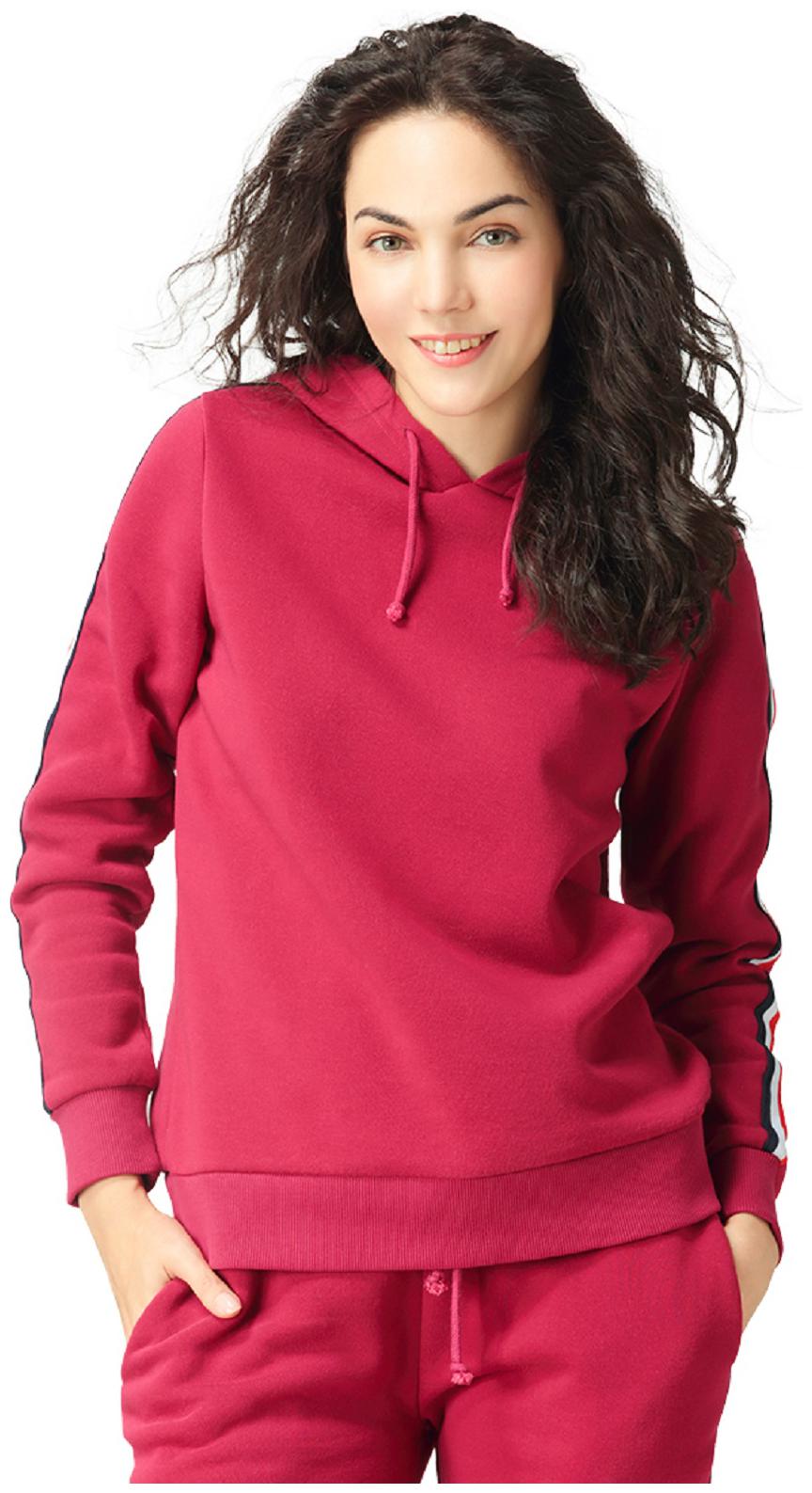 

London Rag Women Solid Sweatshirt - Maroon
