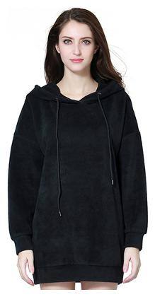 London Rag Women Printed Hoodie - Black