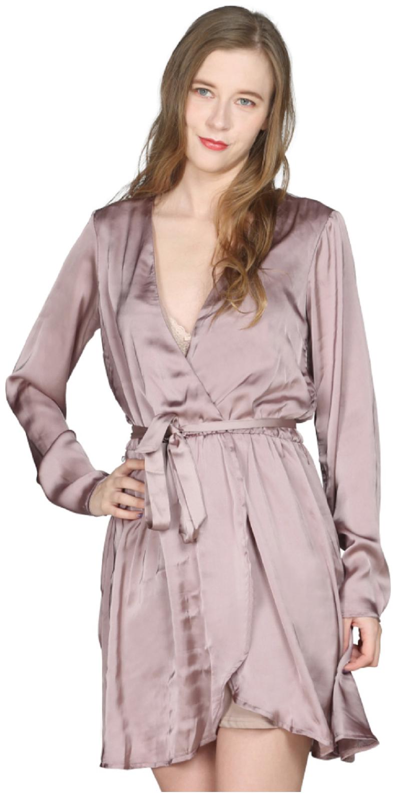 

London Rag Pink Solid Wrap dress
