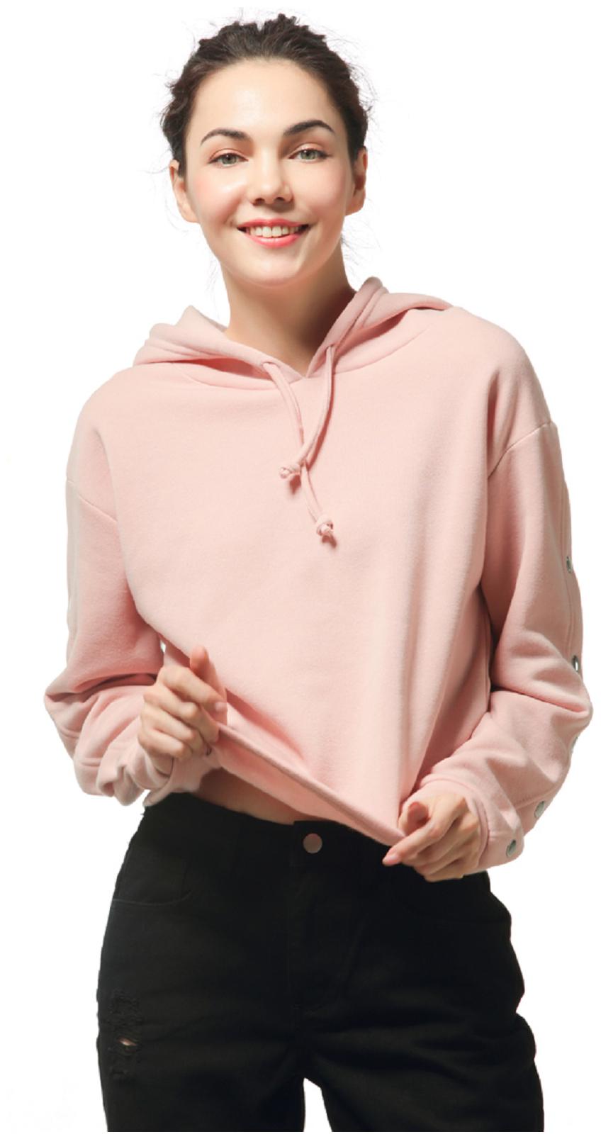 

London Rag Women Solid Hoodie - Pink