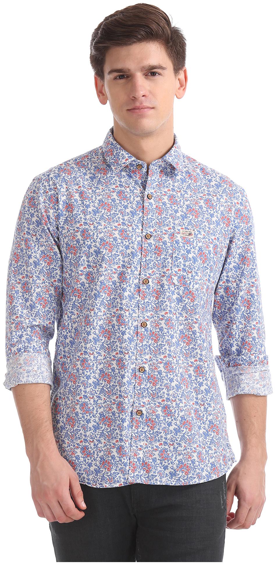 

U S Polo Assn Men Multi Printed Slim Fit Casual Shirt