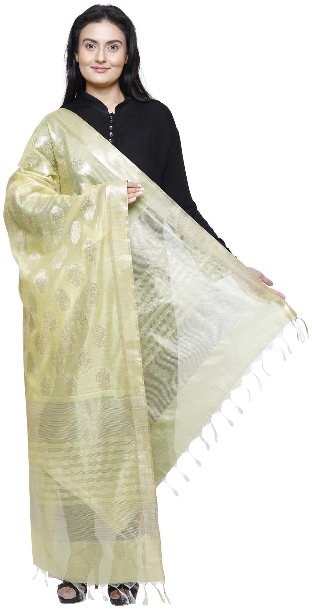 

Loom Legacy Womens Banarasi Silk Jacquard Dupatta
