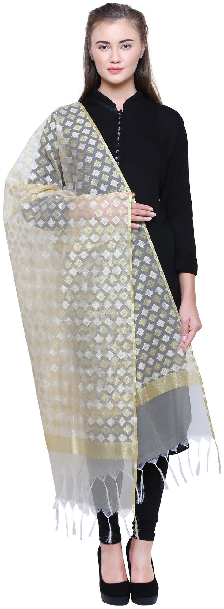 

Loom Legacy Women Banarasi Organza Net Dupatta