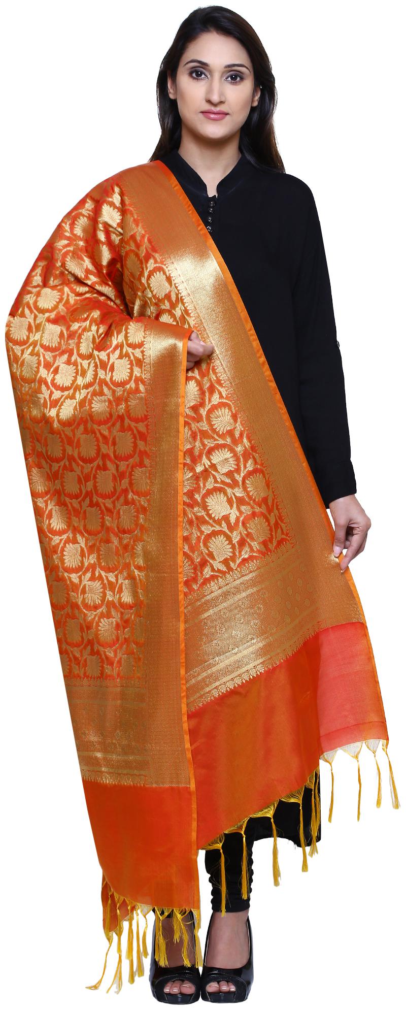 

Loom Legacy Women Banarasi Silk Jacquard Dupatta