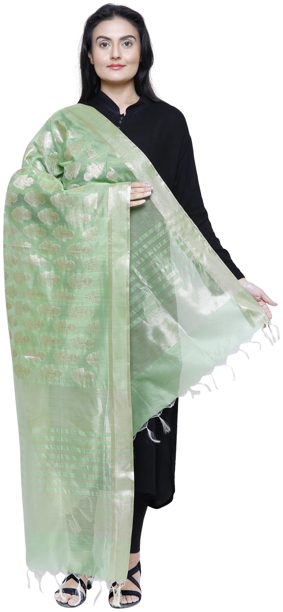 

Loom Legacy Womens Banarasi Silk Jacquard Dupatta