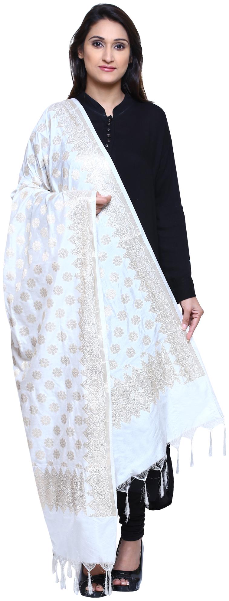 

Loom Legacy Women Banarasi Silk Jacquard Dupatta